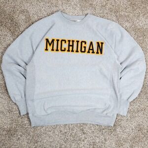Vintage Michigan University Collegiate Heavyweight Crewneck Sweatshirt Size M
